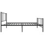 Estructura de cama con cabecero y estribo metal negro 90x190 cm de vidaXL, Camas y somieres - Ref: Foro24-352490, Precio: 67,...