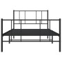 Estructura de cama con cabecero y estribo metal negro 100x190cm de vidaXL, Camas y somieres - Ref: Foro24-352492, Precio: 61,...