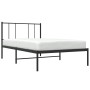 Estructura de cama con cabecero metal negro 100x190 cm de vidaXL, Camas y somieres - Ref: Foro24-352474, Precio: 67,06 €, Des...