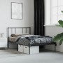 Estructura de cama con cabecero metal negro 100x190 cm de vidaXL, Camas y somieres - Ref: Foro24-352474, Precio: 67,06 €, Des...