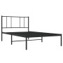 Estructura de cama con cabecero metal negro 100x190 cm de vidaXL, Camas y somieres - Ref: Foro24-352474, Precio: 67,06 €, Des...
