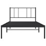 Estructura de cama con cabecero metal negro 100x190 cm de vidaXL, Camas y somieres - Ref: Foro24-352474, Precio: 67,06 €, Des...
