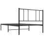 Estructura de cama con cabecero metal negro 100x190 cm de vidaXL, Camas y somieres - Ref: Foro24-352474, Precio: 67,06 €, Des...