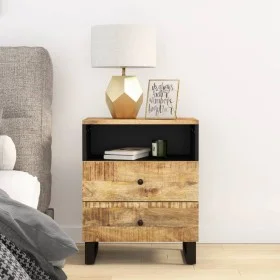Mesita de noche madera mango madera contrachapada 50x33x62 cm de vidaXL, Mesitas de noche - Ref: Foro24-350664, Precio: 122,7...