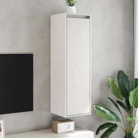 Armario de pared 2 uds madera maciza pino blanco 30x30x100 cm en Estanterías | Comprar online en Foru.es