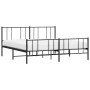 Estructura de cama cabecero y estribo metal negro 180x200 cm de vidaXL, Camas y somieres - Ref: Foro24-352502, Precio: 130,72...