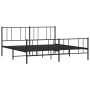 Estructura de cama cabecero y estribo metal negro 180x200 cm de vidaXL, Camas y somieres - Ref: Foro24-352502, Precio: 130,72...