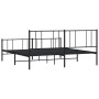 Estructura de cama cabecero y estribo metal negro 180x200 cm de vidaXL, Camas y somieres - Ref: Foro24-352502, Precio: 130,72...