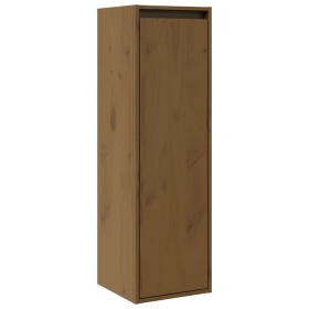 Armario de pared madera maciza de pino marrón miel 30x30x100 cm en Estanterías | Comprar online en Foru.es
