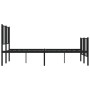 Estructura de cama cabecero y estribo metal negro 135x190 cm de vidaXL, Camas y somieres - Ref: Foro24-352497, Precio: 94,89 ...