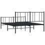 Estructura de cama cabecero y estribo metal negro 135x190 cm de vidaXL, Camas y somieres - Ref: Foro24-352497, Precio: 94,89 ...