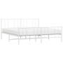 Estructura cama metal con cabecero y pie cama blanco 183x213 cm de vidaXL, Camas y somieres - Ref: Foro24-352552, Precio: 93,...