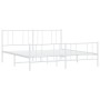 Estructura cama metal con cabecero y pie cama blanco 183x213 cm de vidaXL, Camas y somieres - Ref: Foro24-352552, Precio: 93,...