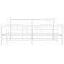 Estructura cama metal con cabecero y pie cama blanco 183x213 cm de vidaXL, Camas y somieres - Ref: Foro24-352552, Precio: 93,...