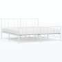 Estructura cama metal con cabecero y pie cama blanco 193x203 cm de vidaXL, Camas y somieres - Ref: Foro24-352553, Precio: 114...
