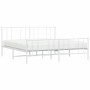 Estructura cama metal con cabecero y pie cama blanco 193x203 cm de vidaXL, Camas y somieres - Ref: Foro24-352553, Precio: 114...