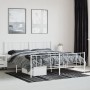 Estructura cama metal con cabecero y pie cama blanco 193x203 cm de vidaXL, Camas y somieres - Ref: Foro24-352553, Precio: 114...