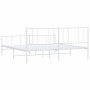 Estructura cama metal con cabecero y pie cama blanco 193x203 cm de vidaXL, Camas y somieres - Ref: Foro24-352553, Precio: 114...