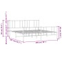 Estructura cama metal con cabecero y pie cama blanco 193x203 cm de vidaXL, Camas y somieres - Ref: Foro24-352553, Precio: 114...