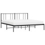 Estructura de cama con cabecero metal negro 193x203 cm de vidaXL, Camas y somieres - Ref: Foro24-352486, Precio: 107,99 €, De...
