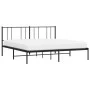 Estructura de cama con cabecero metal negro 193x203 cm de vidaXL, Camas y somieres - Ref: Foro24-352486, Precio: 106,27 €, De...