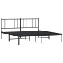 Estructura de cama con cabecero metal negro 193x203 cm de vidaXL, Camas y somieres - Ref: Foro24-352486, Precio: 107,99 €, De...