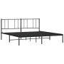 Estructura de cama con cabecero metal negro 193x203 cm de vidaXL, Camas y somieres - Ref: Foro24-352486, Precio: 106,27 €, De...