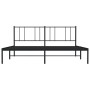 Estructura de cama con cabecero metal negro 193x203 cm de vidaXL, Camas y somieres - Ref: Foro24-352486, Precio: 107,99 €, De...