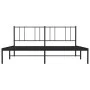 Estructura de cama con cabecero metal negro 193x203 cm de vidaXL, Camas y somieres - Ref: Foro24-352486, Precio: 106,27 €, De...
