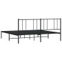 Estructura de cama con cabecero metal negro 193x203 cm de vidaXL, Camas y somieres - Ref: Foro24-352486, Precio: 107,99 €, De...