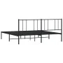 Estructura de cama con cabecero metal negro 193x203 cm de vidaXL, Camas y somieres - Ref: Foro24-352486, Precio: 106,27 €, De...