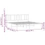 Estructura de cama con cabecero metal negro 193x203 cm de vidaXL, Camas y somieres - Ref: Foro24-352486, Precio: 106,27 €, De...