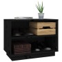 Armario zapatero de madera maciza de pino negro 60x34x45 cm en Zapateros y organizadores de calzado | Comprar online en Foru.es