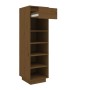 Mueble zapatero de madera maciza pino marrón miel 30x34x105 cm en Zapateros y organizadores de calzado | Comprar online en Foru.