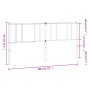 Cabecero de metal blanco 193 cm de vidaXL, Cabeceros y pies de cama - Ref: Foro24-352566, Precio: 23,60 €, Descuento: %