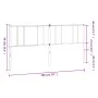 Cabecero de metal blanco 193 cm de vidaXL, Cabeceros y pies de cama - Ref: Foro24-352566, Precio: 23,32 €, Descuento: %