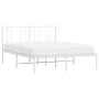 Metal bed frame with white headboard 120x200 cm by vidaXL, Beds and slatted bases - Ref: Foro24-352527, Price: 83,22 €, Disco...