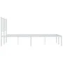 Metal bed frame with white headboard 120x200 cm by vidaXL, Beds and slatted bases - Ref: Foro24-352527, Price: 83,22 €, Disco...