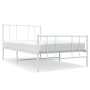 Estructura cama metal con cabecero y pie cama blanca 75x190 cm de vidaXL, Camas y somieres - Ref: Foro24-352537, Precio: 66,5...