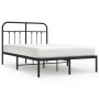 Estructura de cama con cabecero metal negro 120x200 cm de vidaXL, Camas y somieres - Ref: Foro24-352576, Precio: 116,87 €, De...