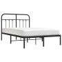 Estructura de cama con cabecero metal negro 120x200 cm de vidaXL, Camas y somieres - Ref: Foro24-352576, Precio: 116,87 €, De...