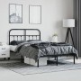 Estructura de cama con cabecero metal negro 120x200 cm de vidaXL, Camas y somieres - Ref: Foro24-352576, Precio: 116,87 €, De...