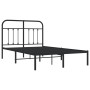 Estructura de cama con cabecero metal negro 120x200 cm de vidaXL, Camas y somieres - Ref: Foro24-352576, Precio: 116,87 €, De...