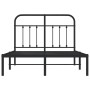 Estructura de cama con cabecero metal negro 120x200 cm de vidaXL, Camas y somieres - Ref: Foro24-352576, Precio: 116,87 €, De...