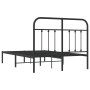 Estructura de cama con cabecero metal negro 120x200 cm de vidaXL, Camas y somieres - Ref: Foro24-352576, Precio: 116,87 €, De...