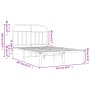 Estructura de cama con cabecero metal negro 120x200 cm de vidaXL, Camas y somieres - Ref: Foro24-352576, Precio: 116,87 €, De...