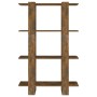 Estantería/divisor de espacios roble ahumado 80x30x123,5 cm en Librerías y estanterías | Comprar online en Foru.es