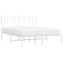 Estructura de cama de metal con cabecero blanca 120x190 cm de vidaXL, Camas y somieres - Ref: Foro24-352526, Precio: 87,63 €,...