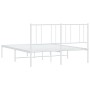 Estructura de cama de metal con cabecero blanca 120x190 cm de vidaXL, Camas y somieres - Ref: Foro24-352526, Precio: 87,63 €,...