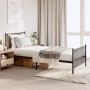 Estructura de cama con cabecero y estribo metal negro 90x200 cm de vidaXL, Camas y somieres - Ref: Foro24-350875, Precio: 75,...